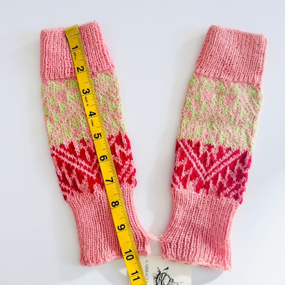 Cabbages & King Pink and Red girls Knit Leg Warmers NEW - Picture 5 of 5
